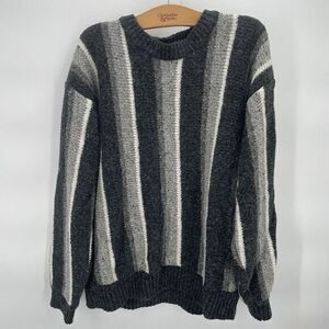 Vintage 1990s Architect men's size large wool Blend sweater Pullover‎ Stipes -6D